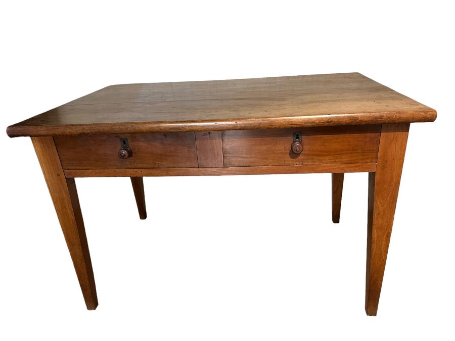 Antique Cherry Two Drawer Desk 